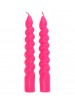 Bougies torsadées rose fluo pack de 2 marque rex london