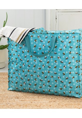Sac de rangement petites abeilles bleu