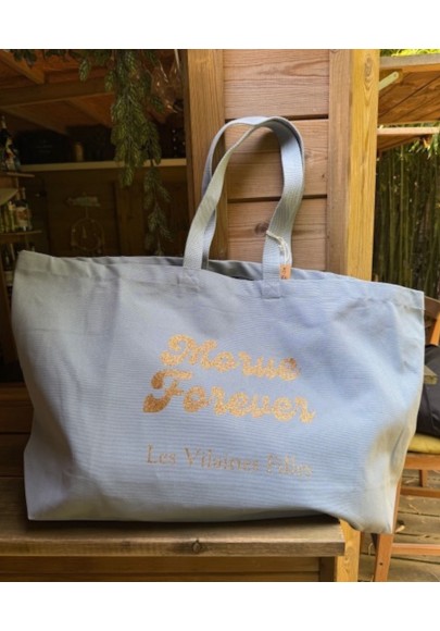 Sac XXL en coton Morue forever coloris Bleu clair marque Les vilaines filles