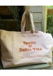 Sac XXL en coton Spritz et Dolce vita coloris pêche marque Les vilaines filles