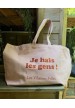 Sac XXL en coton Je hais les gens coloris pêche marque les vilaines filles