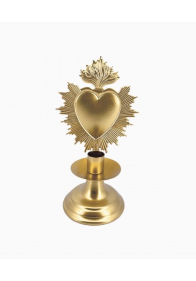 Bougeoir ex voto doré