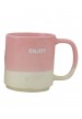 Mug grès Enjoy coloris Rose