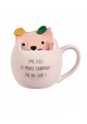 Coffret Mug et chaussettes chat