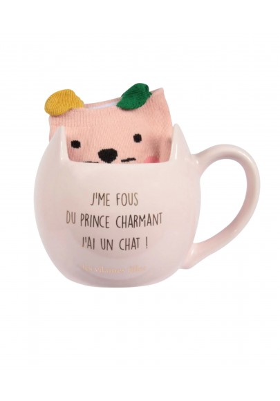 Coffret Mug et chaussettes chat