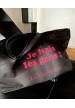 Sac XXL en coton Je hais les gens coloris noir marque les vilaines filles