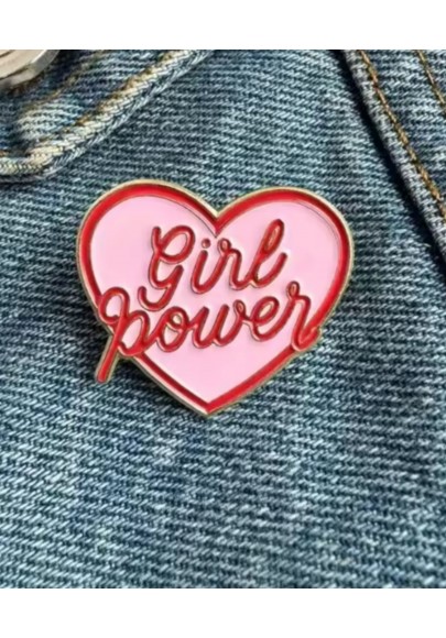 Pin's Girl power coeur Pin's Girl power coeur