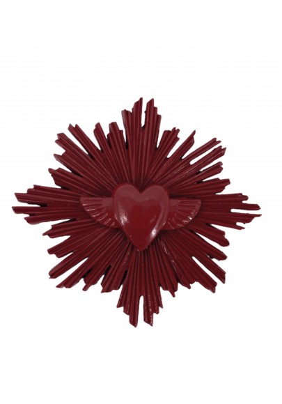 Ex voto doré coeur et Ailes Rouge