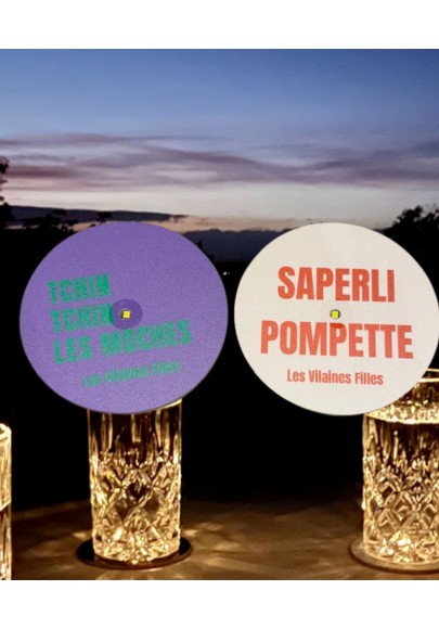 Lot de 2 Dessous de verre lumineux Les vilaines filles