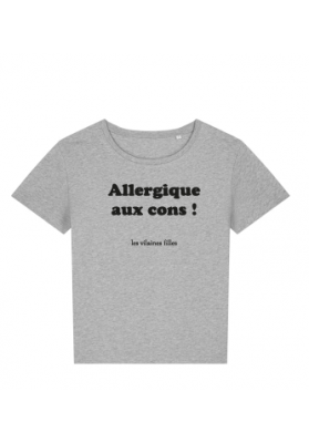 Tee-shirt col rond Allergique aux cons bio