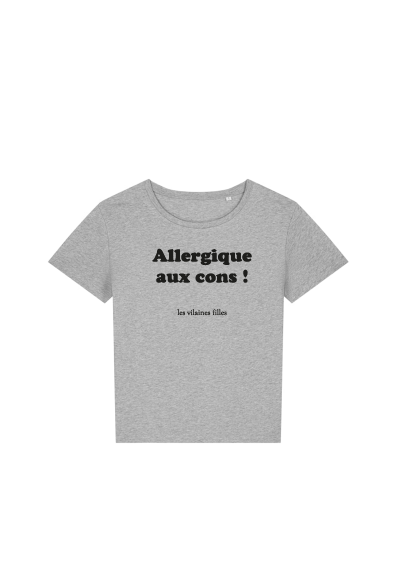 Tee-shirt col rond Allergique aux cons bio