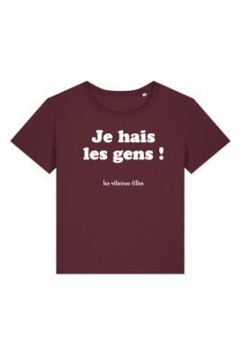 Tee-shirt col rond Je Hais les gens bio