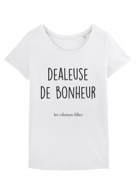 Tee-shirt col rond Dealeuse de bonheur bio