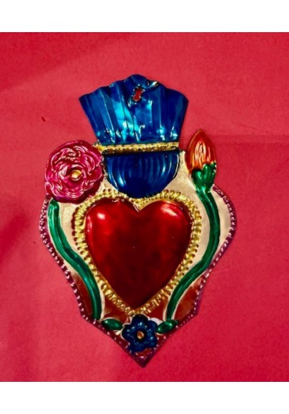 Ex voto doré métal coloré 18