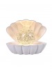 Lampe coquillage à paillettes Coloris blanc