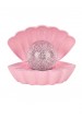 Lampe coquillage à paillettes Coloris rose
