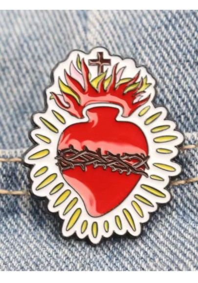Pin's ex voto coeur rouge