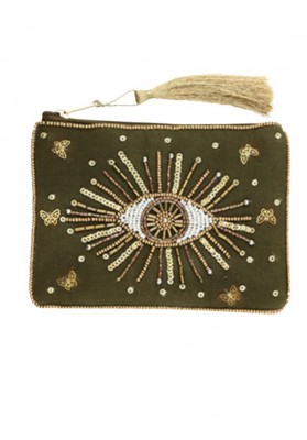 Pochette en perles de verre Oeil