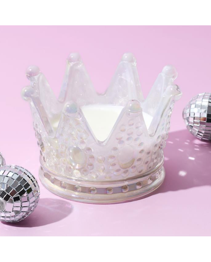 Bougie La reine du dance floor coloris Blanc parfum Ambre