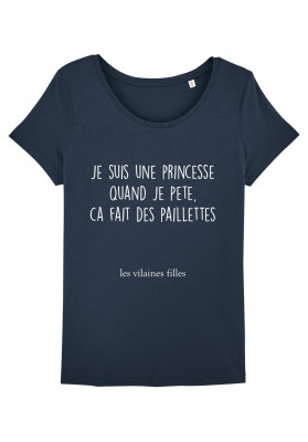 Tee-shirt col rond Je suis une princesse
