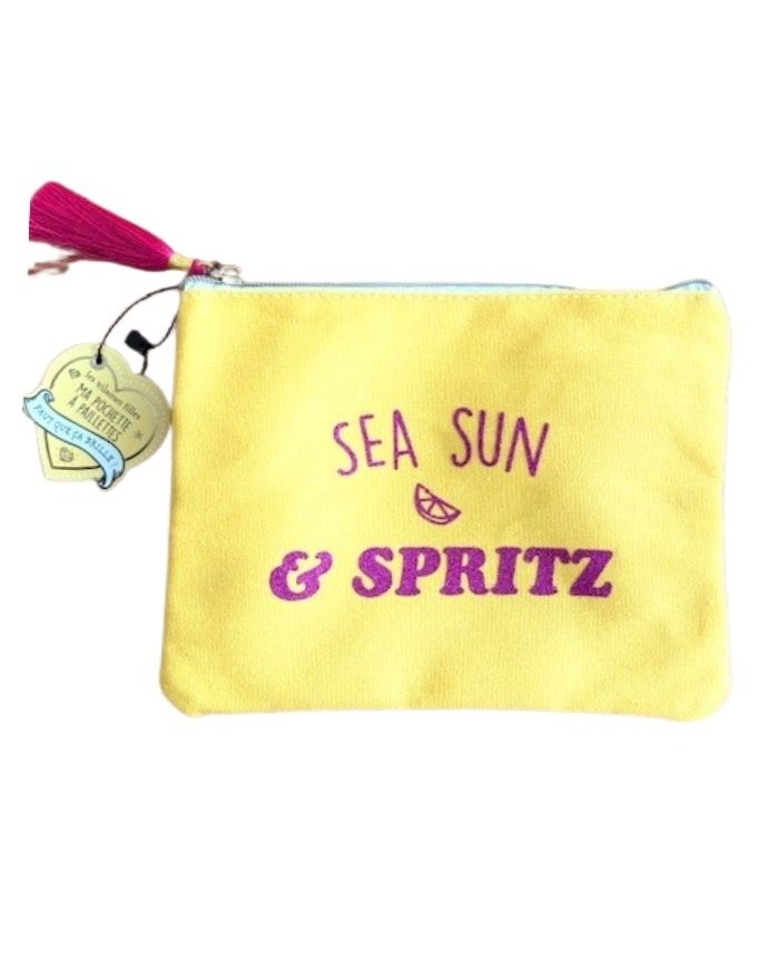 Pochette Jaune Sea sun and spritz marque les vilaines filles