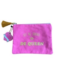 Pochette Rose fuchsia Kit de survie de queen