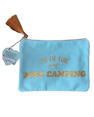 Pochette Turquoise J'ai été élue miss camping marque les vilaines filles