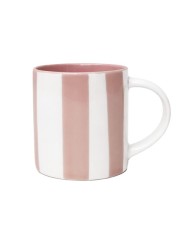Tasse expresso rayée rayures roses