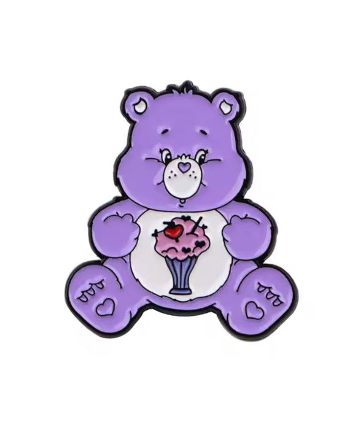 Pin's bisounours mauve ice cream