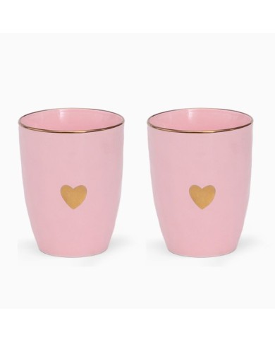 Lot de 2 gobelets matin calin rose