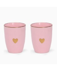 Lot de 2 gobelets matin calin rose