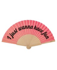 Eventail I just wanna have fun paillettes