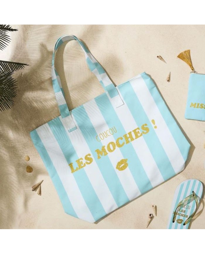 Sac rayé Bleu Coucou les moches marque les vilaines filles