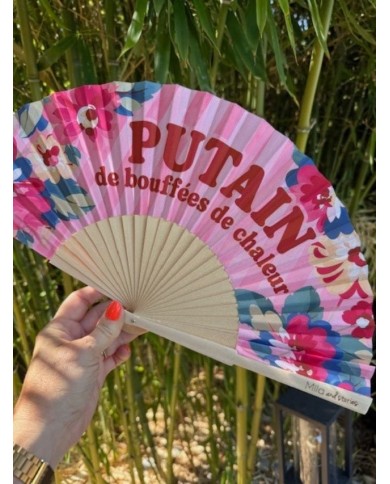 Eventail Bouffée de chaleur et fleurs  marque mile mila