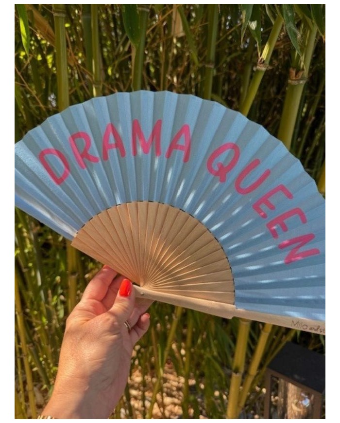 Eventail Drama queen cleu ciel  marque mile mila