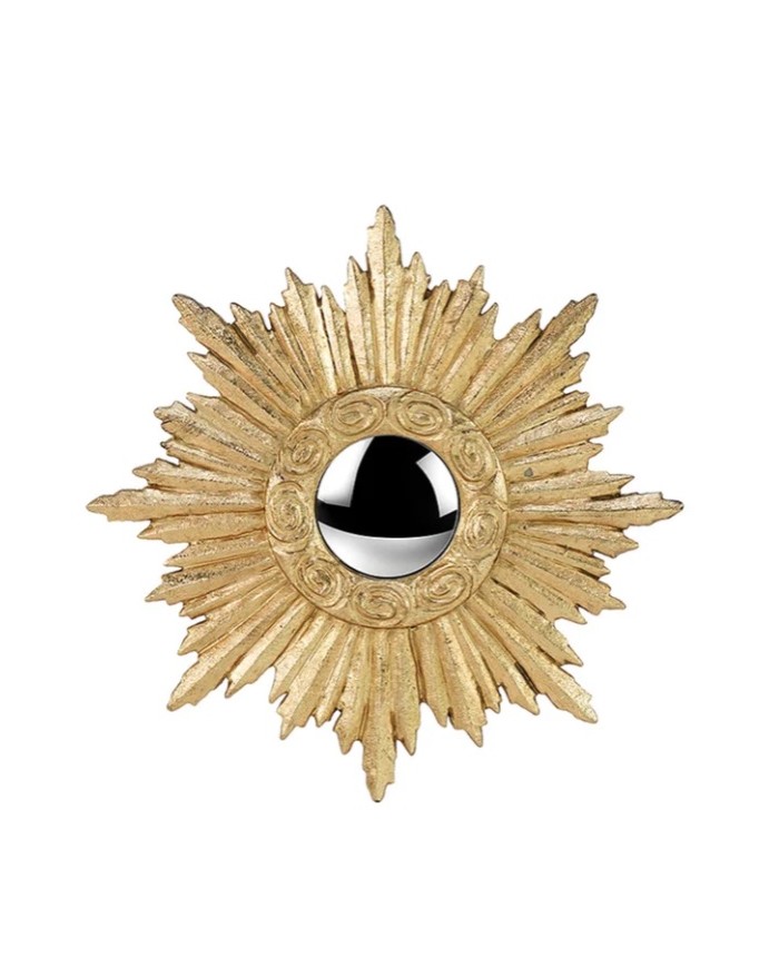 Miroir soleil doré petit modèle