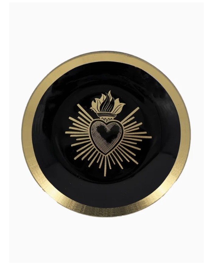 Vide poche rond Ex voto noir