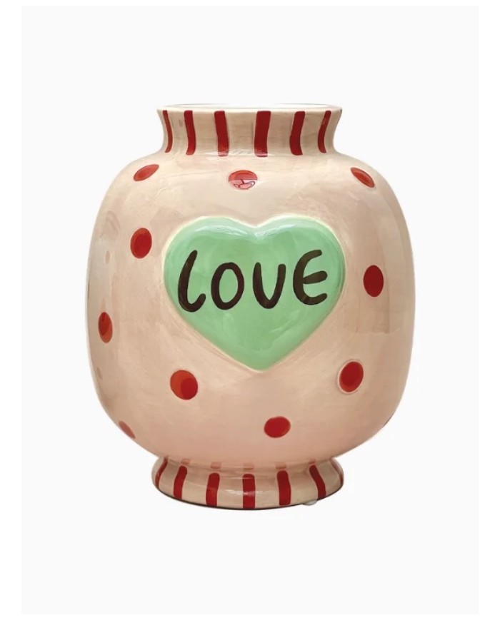 Petit vase rond rose Love