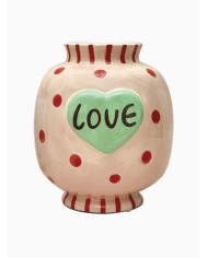 Petit vase rond rose Love