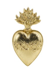 Ex voto doré coeur et ronces
