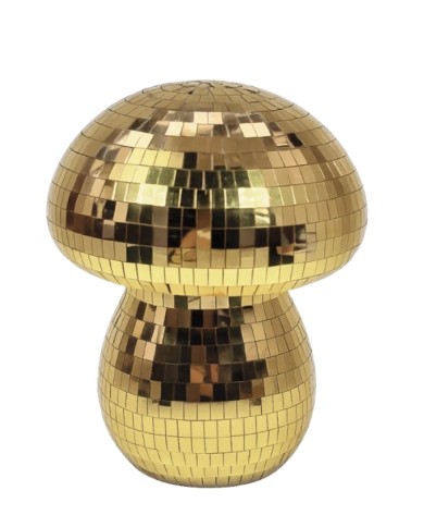 Lampe Champignon Disco LED doré