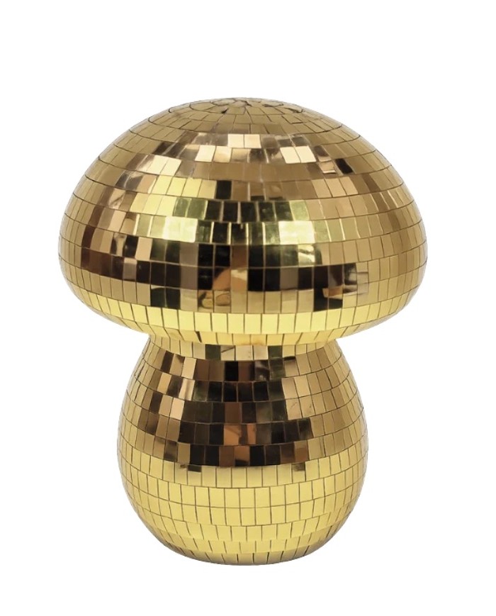 Lampe Champignon Disco LED doré