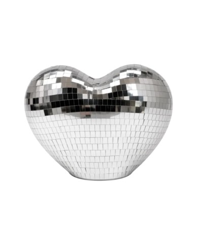 Lampe coeur Disco LED argenté