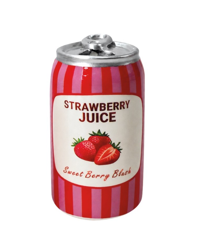 Vase soliflore Canette de jus de fraises