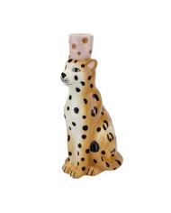 Bougeoir Leopard rose