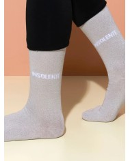 Chaussettes paillettes Gris "insolente"