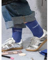 Chaussettes paillettes Bleu "Parfaite"