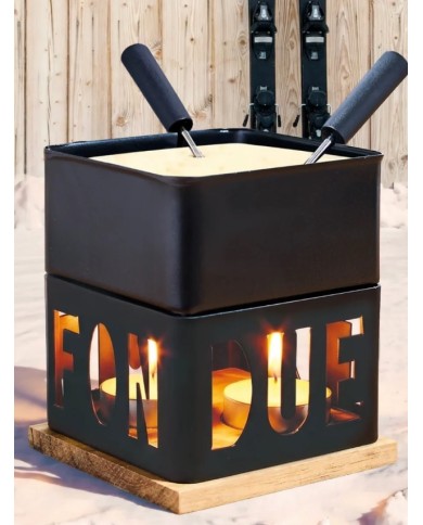 Fondue à la bougie DUO noir