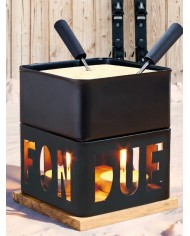 Fondue à la bougie DUO noir