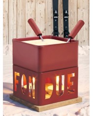Fondue à la bougie DUO rouge